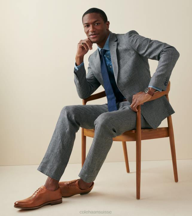 Cole Haan bout d'aile du grand laser de washington oxford Hommes PJ6N420 cuir beige britannique chaussure