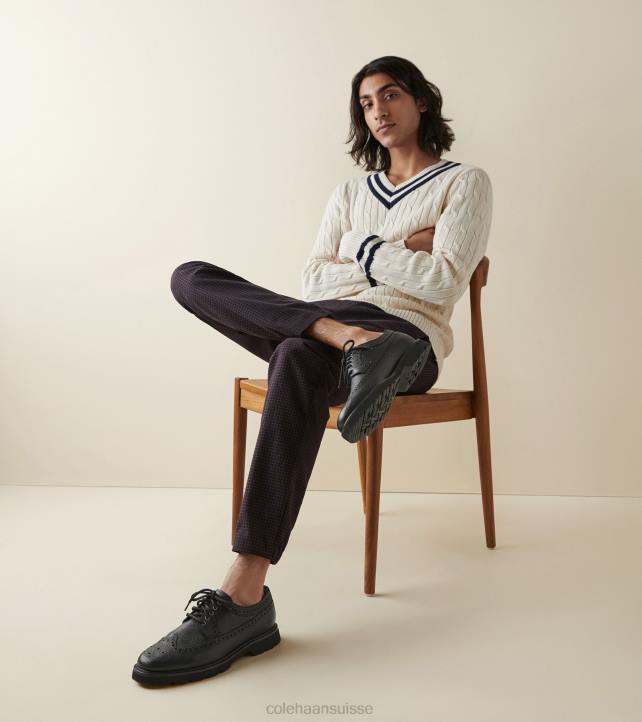 Cole Haan classiques américains longwing oxford Hommes PJ6N389 noir chaussure