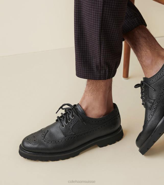 Cole Haan classiques américains longwing oxford Hommes PJ6N389 noir chaussure