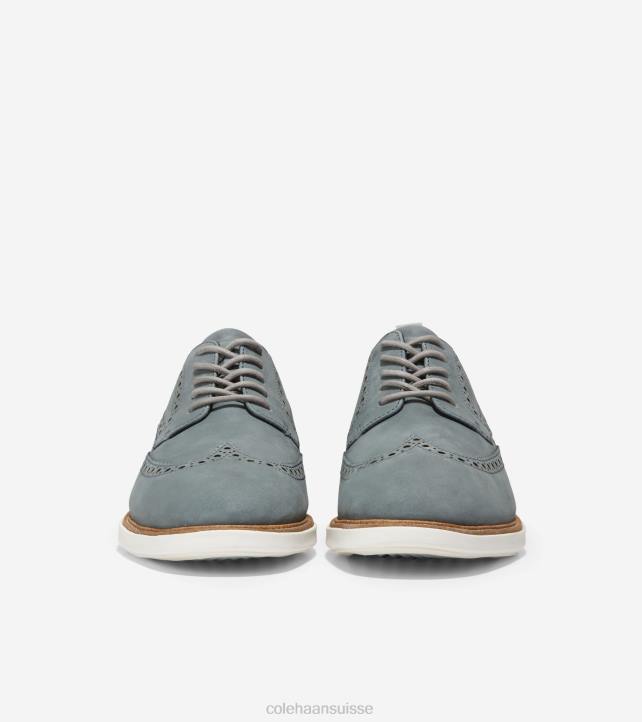 Cole Haan grande évolution oxford à ailes courtes Hommes PJ6N457 temps orageux-ivoire chaussure
