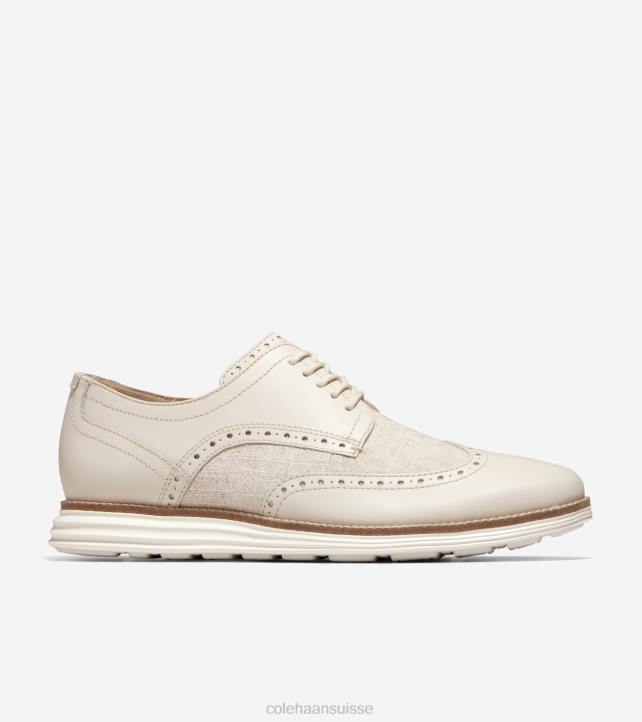 Cole Haan originalgrand oxford à bout d'aile Hommes PJ6N283 bleu cornouailles-ivoire chaussure