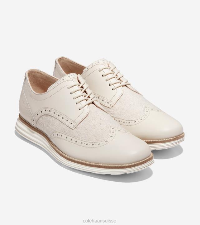 Cole Haan originalgrand oxford à bout d'aile Hommes PJ6N283 bleu cornouailles-ivoire chaussure