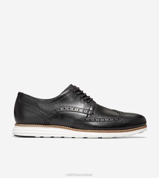 Cole Haan originalgrand oxford à bout d'aile Hommes PJ6N284 noir blanc chaussure