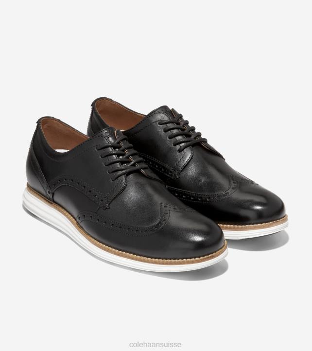 Cole Haan originalgrand oxford à bout d'aile Hommes PJ6N284 noir blanc chaussure