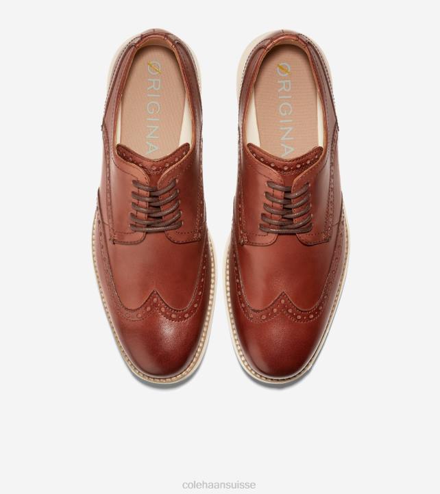 Cole Haan originalgrand oxford à bout d'aile Hommes PJ6N285 woodbury-ivoire chaussure