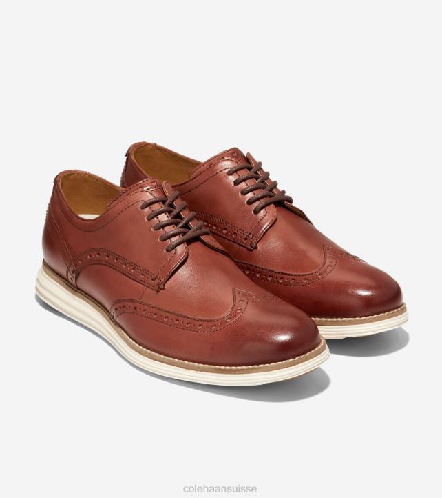 Cole Haan originalgrand oxford à bout d'aile Hommes PJ6N285 woodbury-ivoire chaussure