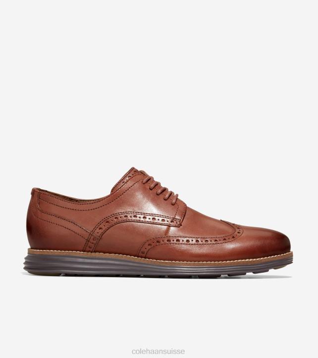 Cole Haan originalgrand oxford à bout d'aile Hommes PJ6N286 woodbury-java chaussure