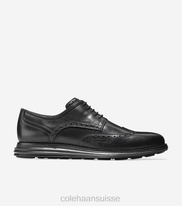 Cole Haan originalgrand oxford à bout d'aile Hommes PJ6N287 noir chaussure