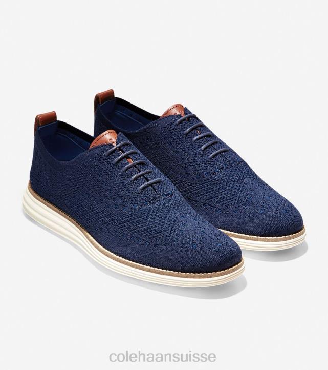 Cole Haan originalgrand oxford à bout d'aile Hommes PJ6N391 stitchlite-ivoire marine chaussure