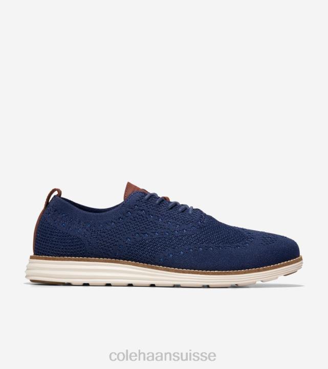 Cole Haan originalgrand oxford à bout d'aile Hommes PJ6N391 stitchlite-ivoire marine chaussure