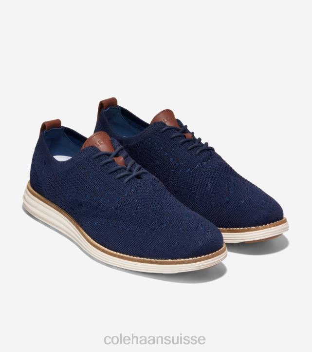 Cole Haan originalgrand oxford à bout d'aile Hommes PJ6N391 stitchlite-ivoire marine chaussure