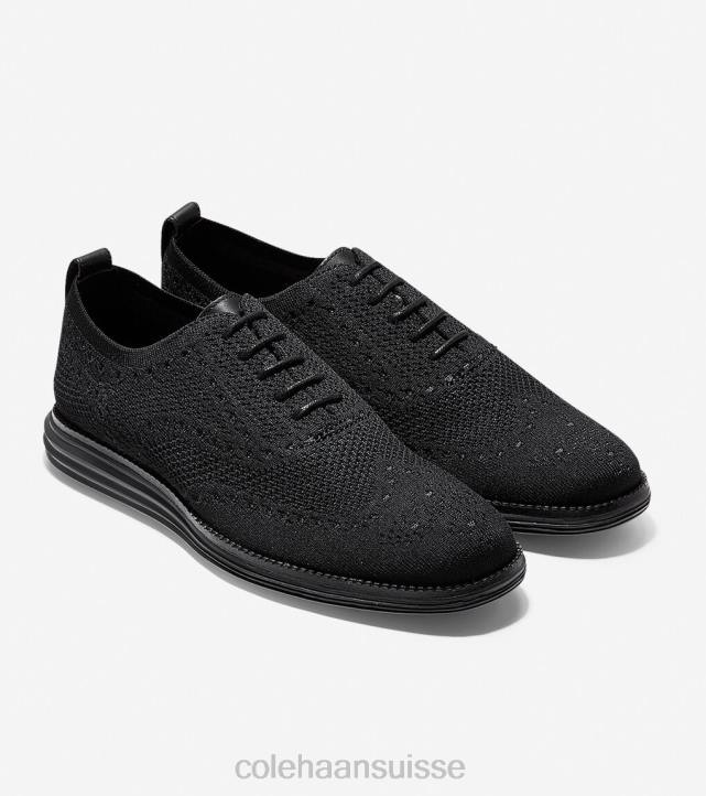 Cole Haan originalgrand oxford à bout d'aile Hommes PJ6N393 point de suture noir chaussure
