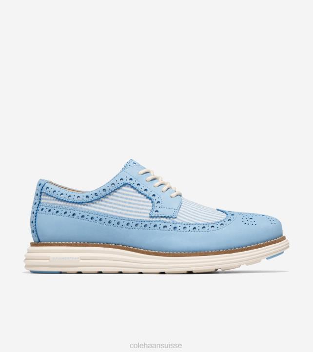Cole Haan originalgrand remasterisé longwing oxford Hommes PJ6N288 seersucker bleu cloche chaussure