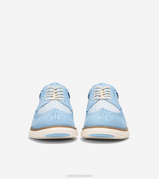 Cole Haan originalgrand remasterisé longwing oxford Hommes PJ6N288 seersucker bleu cloche chaussure