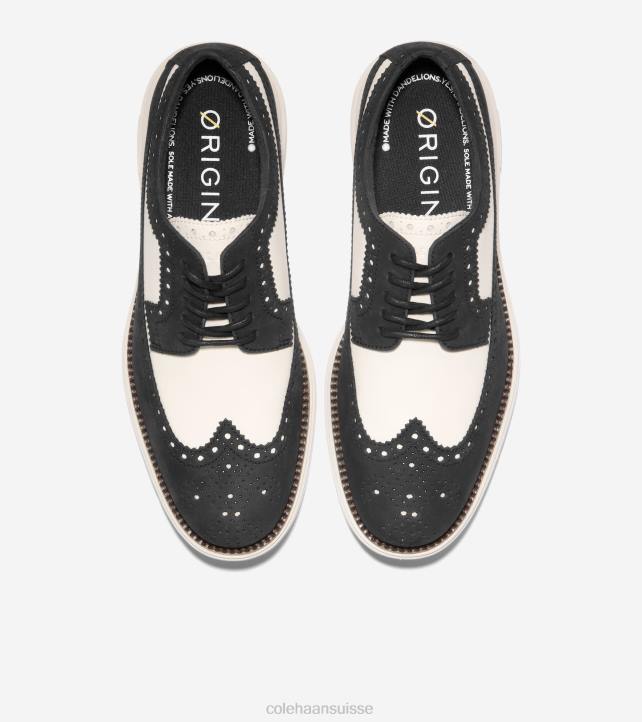 Cole Haan originalgrand remasterisé longwing oxford Hommes PJ6N326 noir-ivoire chaussure
