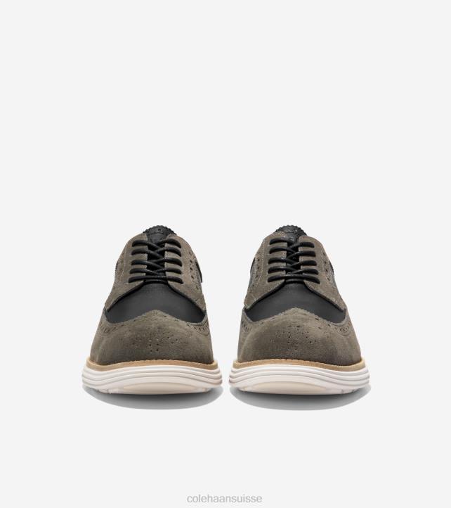 Cole Haan originalgrand remasterisé longwing oxford Hommes PJ6N327 orage silencieux-noir-ivoire chaussure