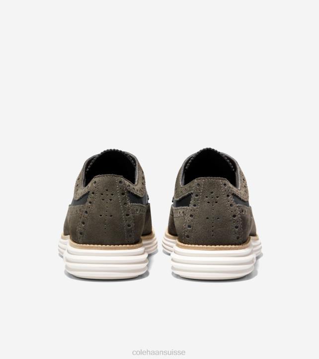 Cole Haan originalgrand remasterisé longwing oxford Hommes PJ6N327 orage silencieux-noir-ivoire chaussure