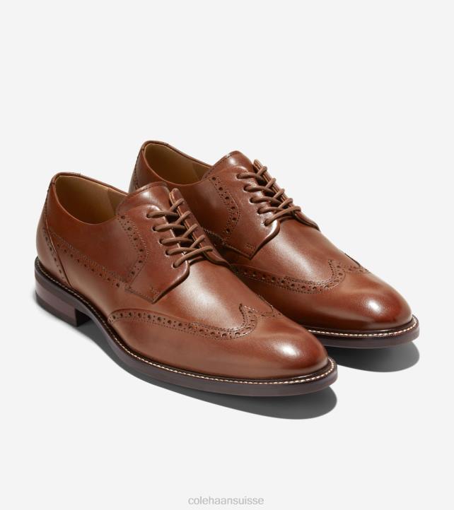 Cole Haan oxford à bout d'aile warren Hommes PJ6N463 bronzage britannique chaussure