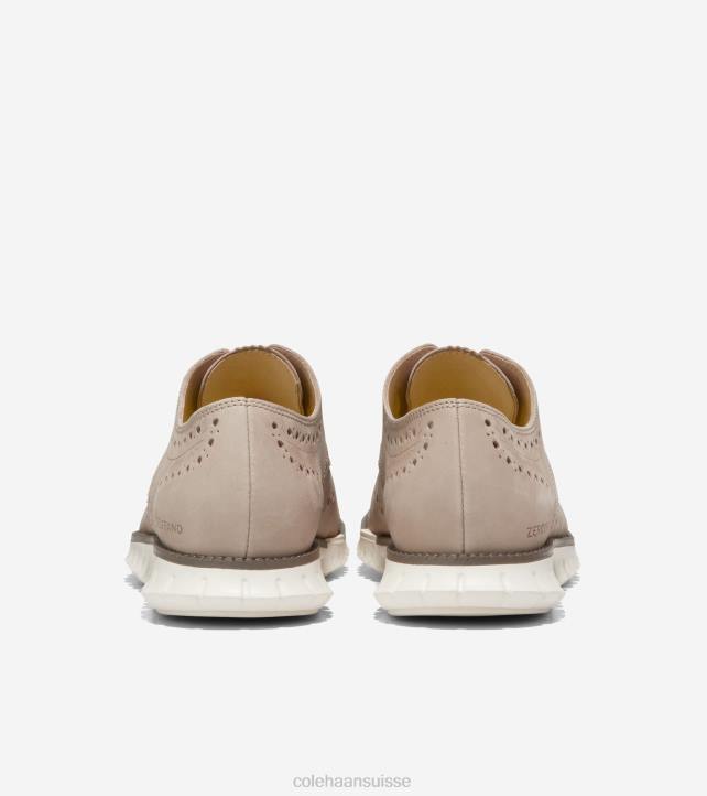 Cole Haan oxford à bout d'aile zerogrand Hommes PJ6N394 dune nubuck-truffe-ivoire chaussure