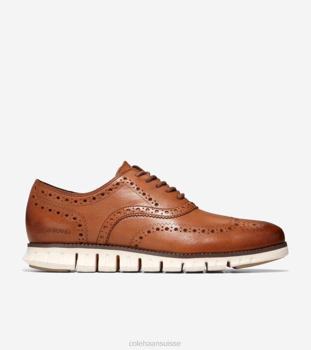 Cole Haan oxford à bout d'aile zerogrand Hommes PJ6N395 bronzage britannique chaussure