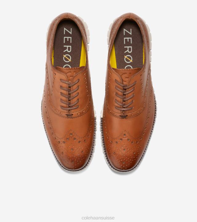 Cole Haan oxford à bout d'aile zerogrand Hommes PJ6N395 bronzage britannique chaussure