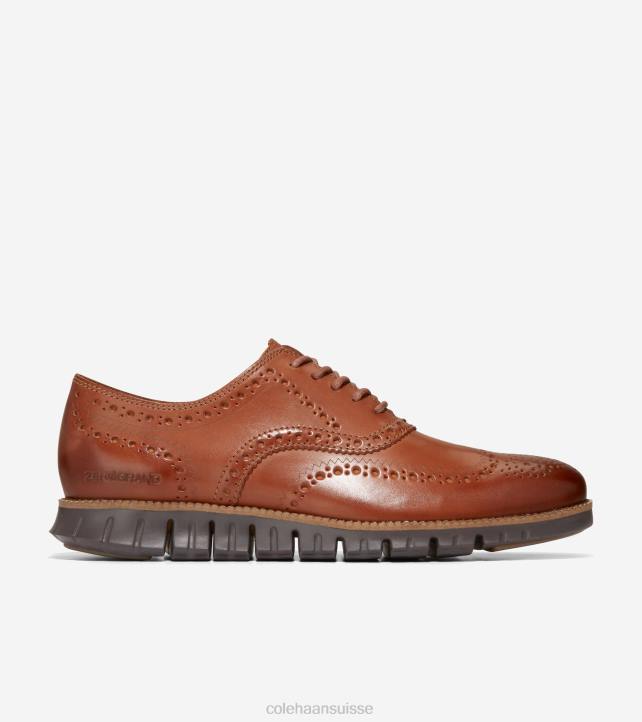 Cole Haan oxford à bout d'aile zerogrand Hommes PJ6N397 tan-java britannique chaussure