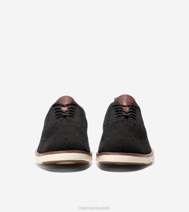 Cole Haan oxford à bout d'aile zerogrand Hommes PJ6N429 noir stitchlite-ivoire chaussure