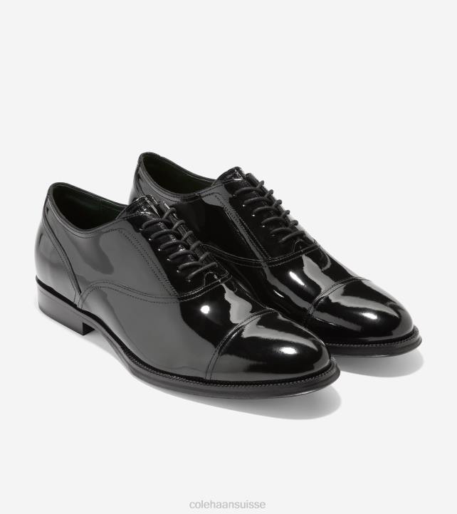 Cole Haan oxford à bout droit modern classics Hommes PJ6N402 vernis noir chaussure