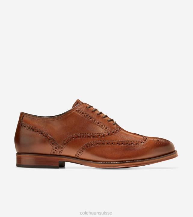 Cole Haan oxford à bout golf classique moderne Hommes PJ6N431 bronzage britannique chaussure