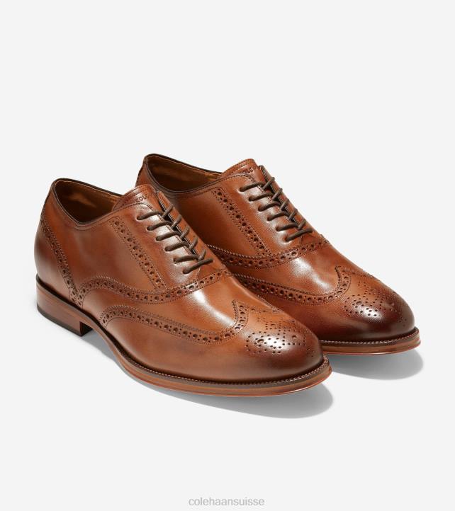 Cole Haan oxford à bout golf classique moderne Hommes PJ6N431 bronzage britannique chaussure