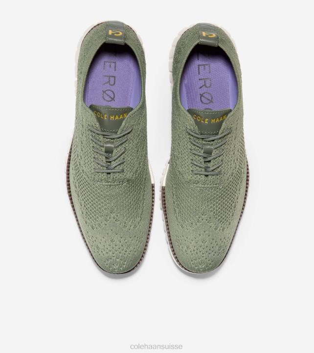 Cole Haan zérogrand oxford Hommes PJ6N427 feuille de thé-aigrette stitchlite chaussure